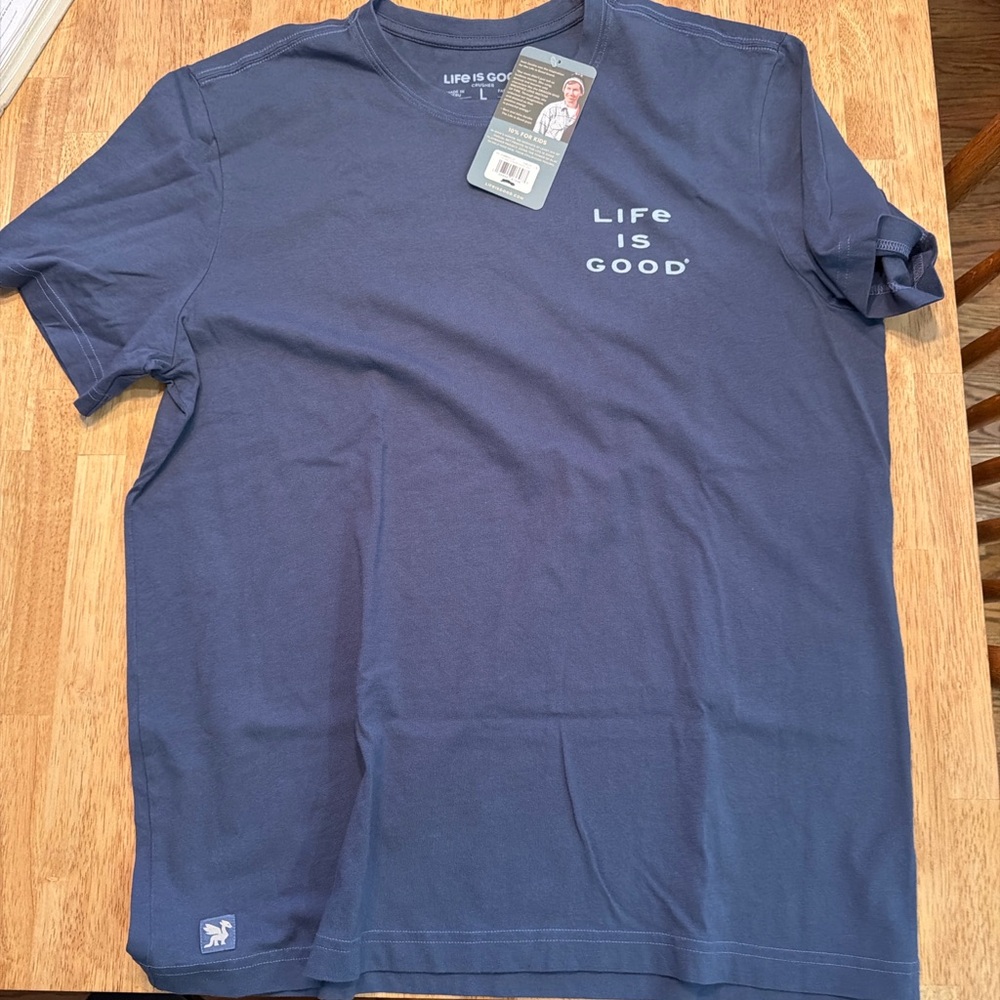 Life Is Good Men's Blue Tee